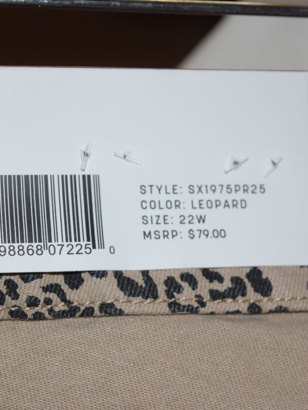 NWT Seven7 Tummyless Skinny Jeans Leopard Animal Print High Rise 22W - Picture 7 of 8